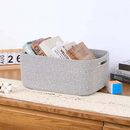 Large Storage Baskets for Organizing, Closet Shelf Baskets for Clothes Blanket Towels, Baby