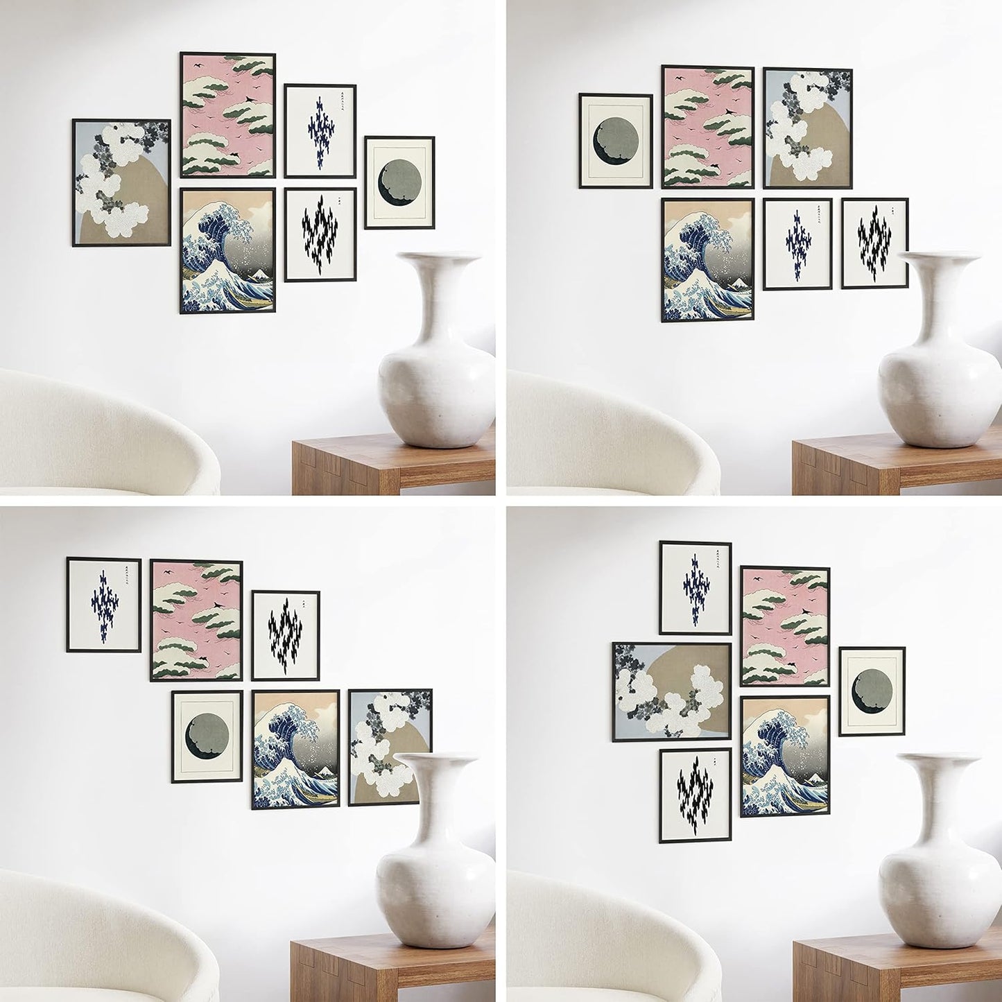 HAUS AND HUES Gallery Wall Picture Frames - Set of 6 Black Picture Frame Sets For Wall Collage