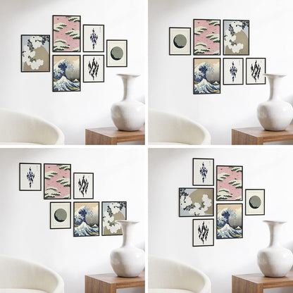 HAUS AND HUES Gallery Wall Picture Frames - Set of 6 Black Picture Frame Sets For Wall Collage