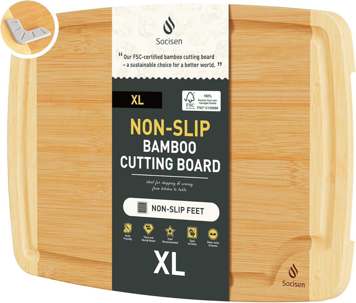 Bamboo Cutting Board Set Non Slip Feet Over Sink Acrylic Counter Lip Glass Plastic Smart Clear