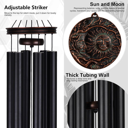 Vanquer Large Wind Chimes for Outside Deep Tone - 46'' Wind Chimes Outdoor Clearance, Memorial