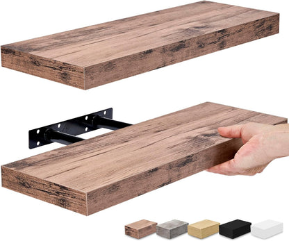 Sorbus Floating Shelves for Wall, Bathroom Shelves Wall Mounted for Kitchen, Bedroom, Bathroom