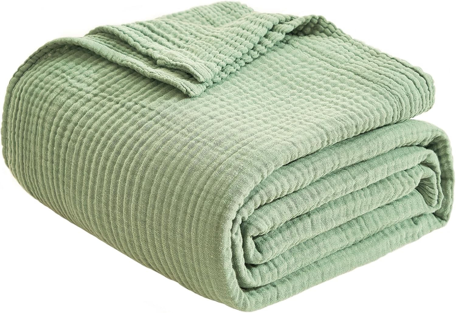 EMME Cotton Blanket Queen Size for Bed Soft Large Muslin Bed Blankets 90"x90" Lightweight