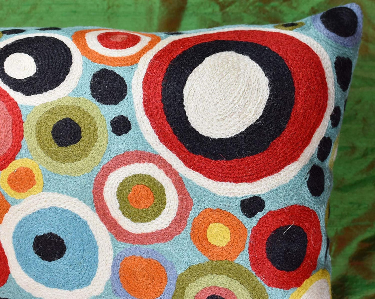 Lumbar Polka Dots Pillow Cover Turquoise Contemporary Decorative Pillowcase Blue Modern Outdoor