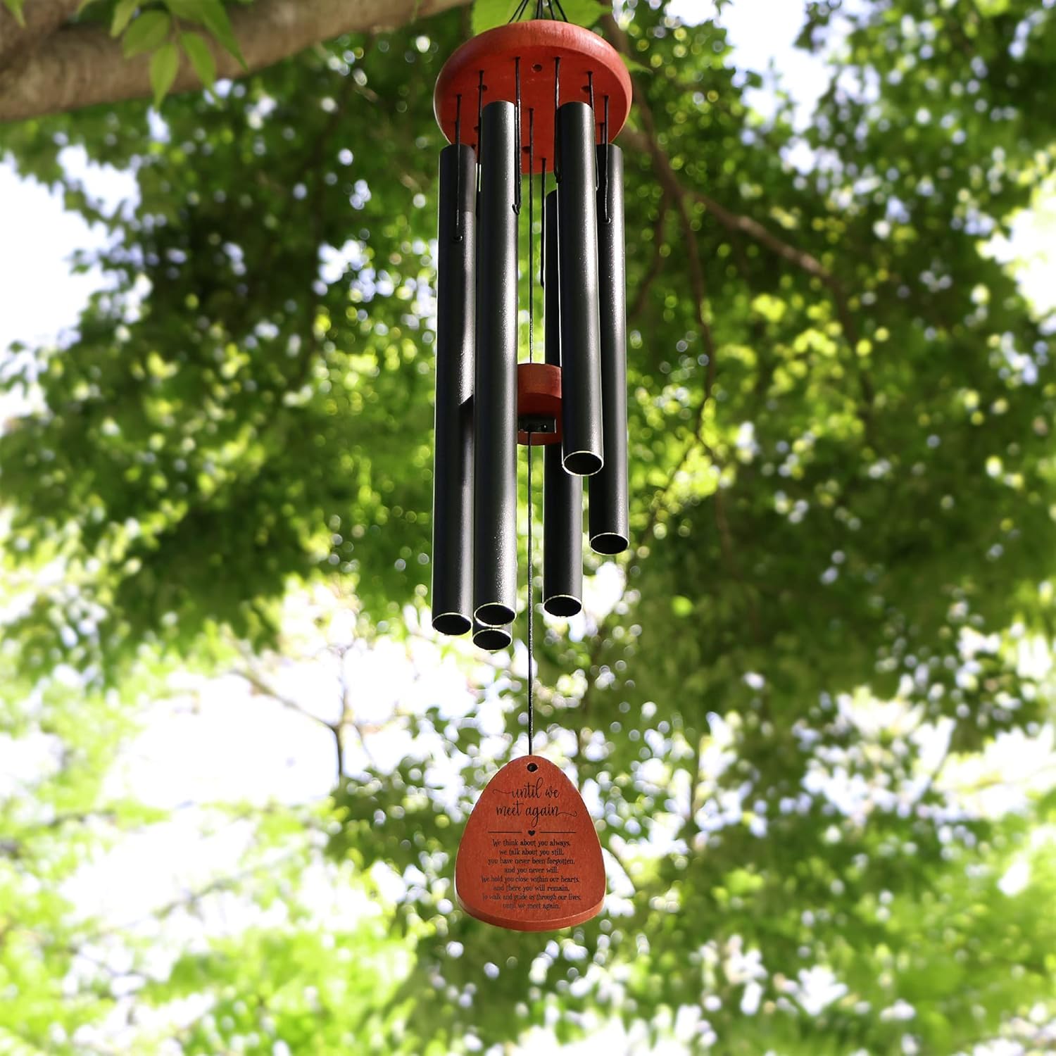 Memgift Memorial Wind Chime for Outside - Sympathy Gift for Loss of Loved One, Outdoor Keepsake in