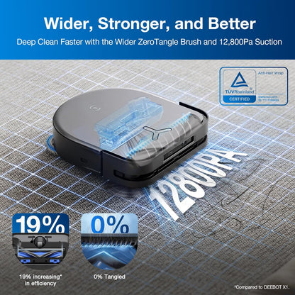 ECOVACS Robot Vacuum Cleaner DEEBOT X5 PRO Omni with All-in-one Station, 12.800Pa, ZeroTangle