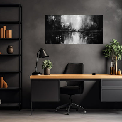 Abstract Wall Pictures for Living Room,Black Art Paintings for Wall Office Wall Art Bedroom Wall