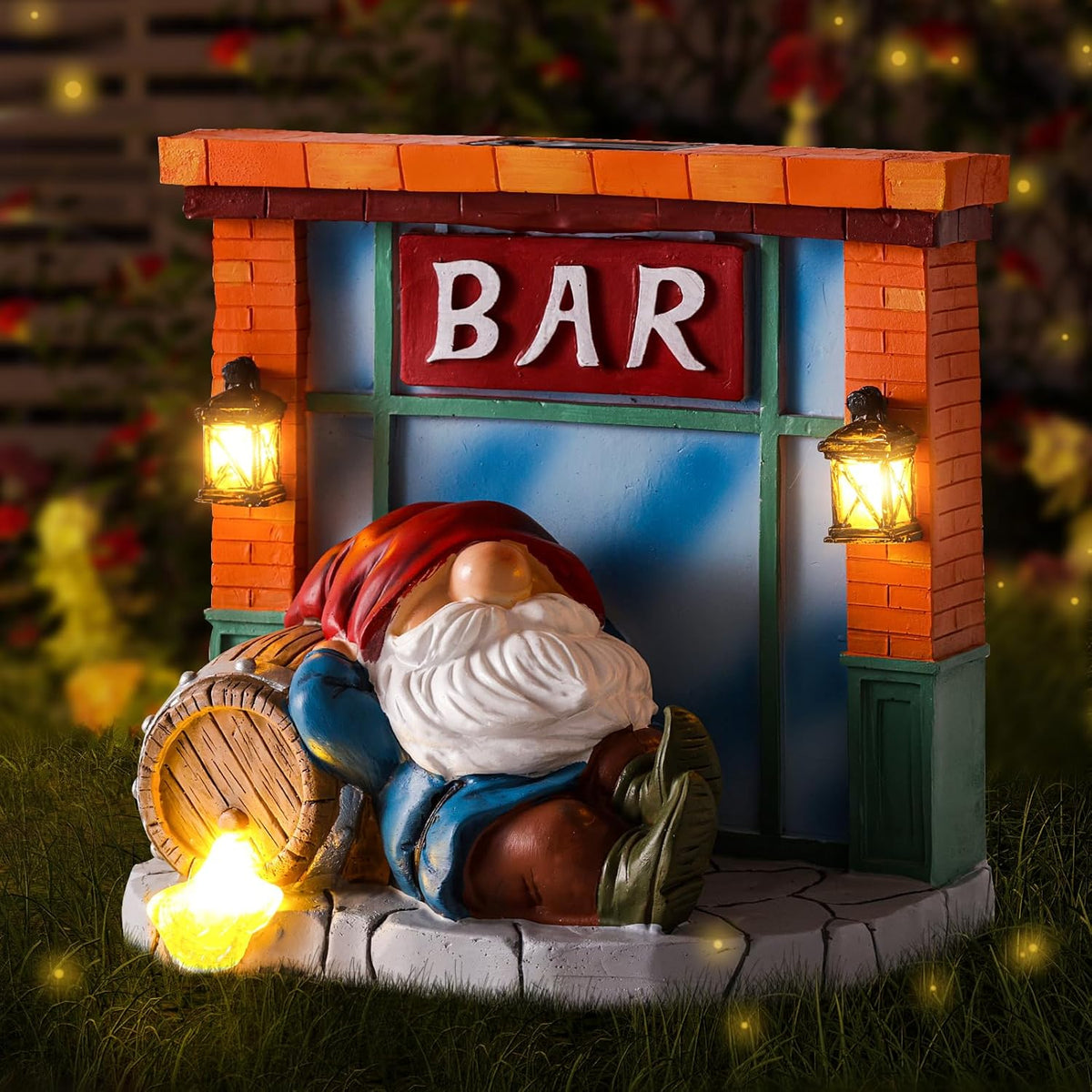 WINTS Garden Gnomes Solar Lights,Solar Gnomes Outdoor,Funny Garden Gnomes Decoration for