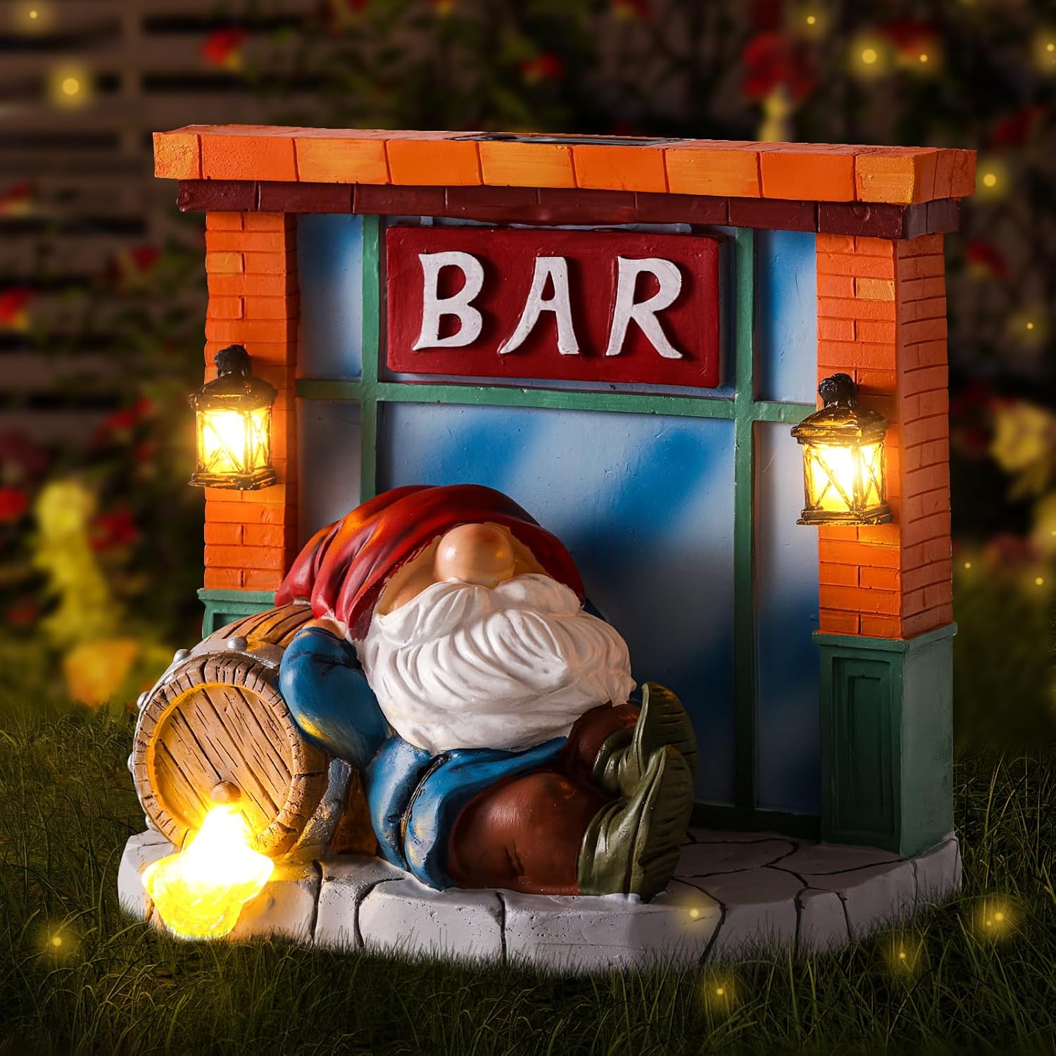 WINTS Garden Gnomes Solar Lights,Solar Gnomes Outdoor,Funny Garden Gnomes Decoration for