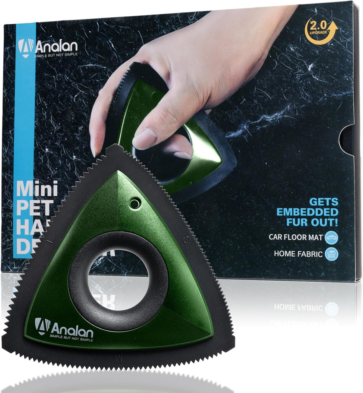 Analan Mini Pet Hair Remover for Car Detailing Supplies, Carpet Dog Hair Remover for Car Interior