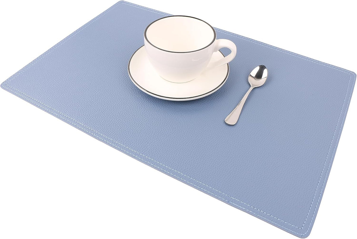 Jovono Set of 8 Faux Leather Placemats, PU Table Mats, Waterproof, Stain Resistant, Heat Resistant
