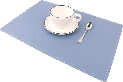 Jovono Set of 8 Faux Leather Placemats, PU Table Mats, Waterproof, Stain Resistant, Heat Resistant