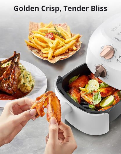 COMFEE' Compact 2.1 Quart Air Fryer with 12 Menu Options, Adjustable Timer & Temperature Control