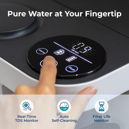 Bluevua RO100ROPOT-LITE Countertop Reverse Osmosis Water Filter System, 5 Stage Purification, 3:1