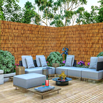 Bamboo Fence,Reed Fencing 4Feet High Bamboo Privacy Screen Outdoor for Patio, Reed Screen for