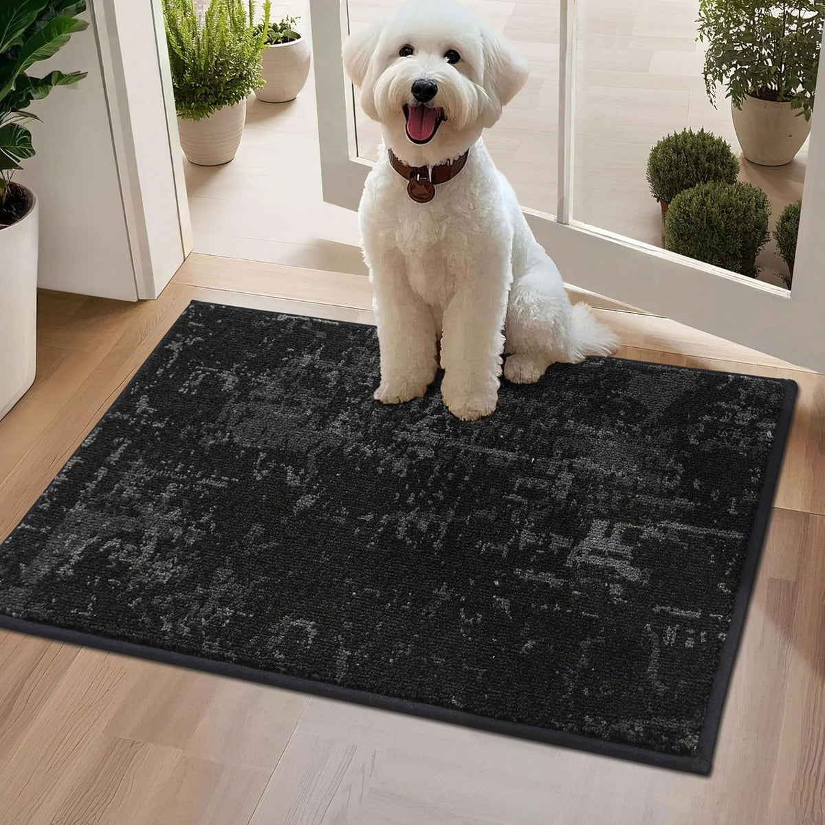 BEQHAUSE Dirt Trapper Door Mat 20"x32" Non-Slip Door Mats Washable Entryway Rugs Stain Resistant