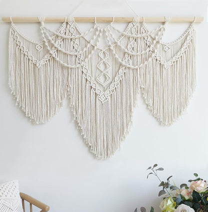 Achart Macrame Wall Hanging Large- Boho Wall Decor- large wall art- Wall Decor Living Room- Macrame