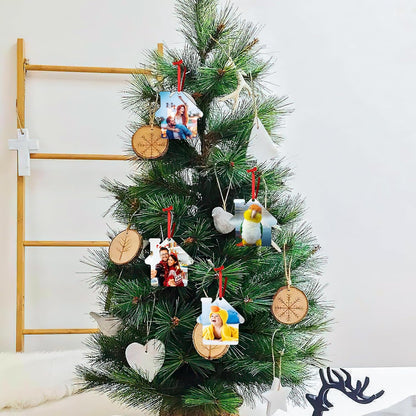 Personalized Christmas Ornaments 2025 Wood Custom Picture Text Hanging Ornament Customized