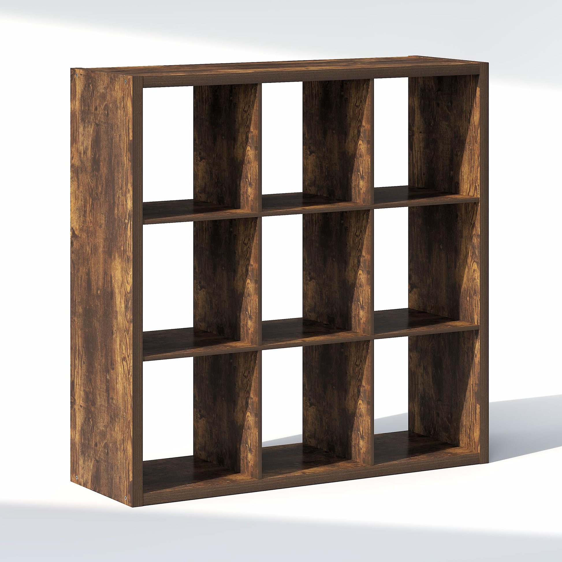 Furinno Cubic Extra Thick 9-Cube Closet Organizers and Storage, Amber Pine