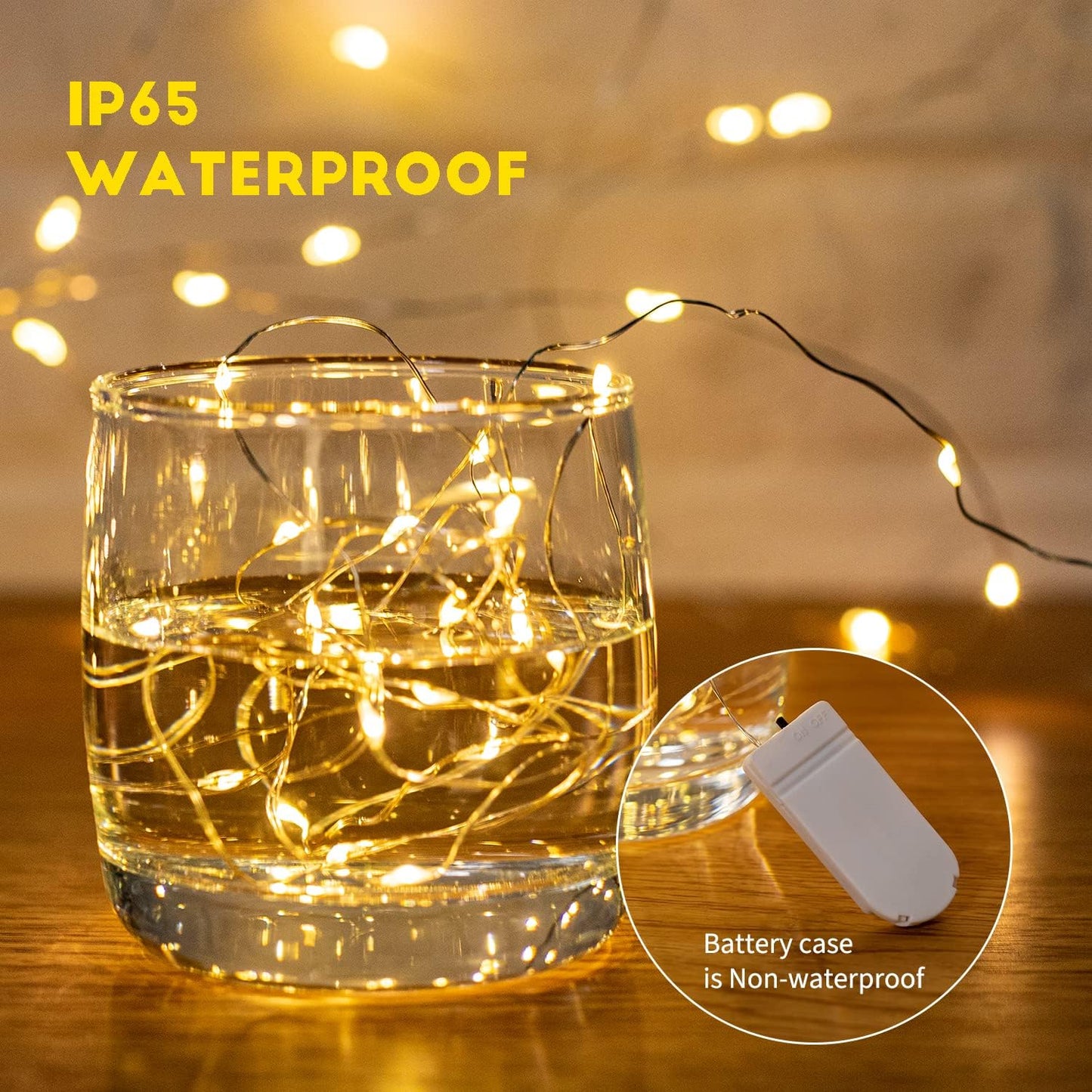 Brightown 24 Pack Fairy Lights Battery Operated String Lights - 7 ft 20 LED Mini String Lights