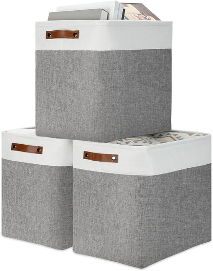 DULLEMELO Storage Baskets 17 inch Large Basket for Blanket Living Room, Foldable Storage Bins