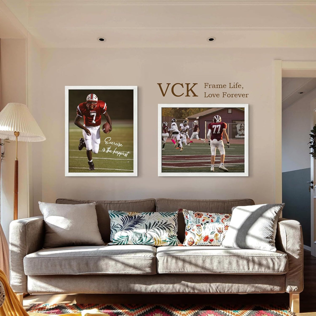 VCK 22x28 Poster Frame Set of 3 - White,Solid Wood Picture Frames, Textured Exclusive Wall Gallery