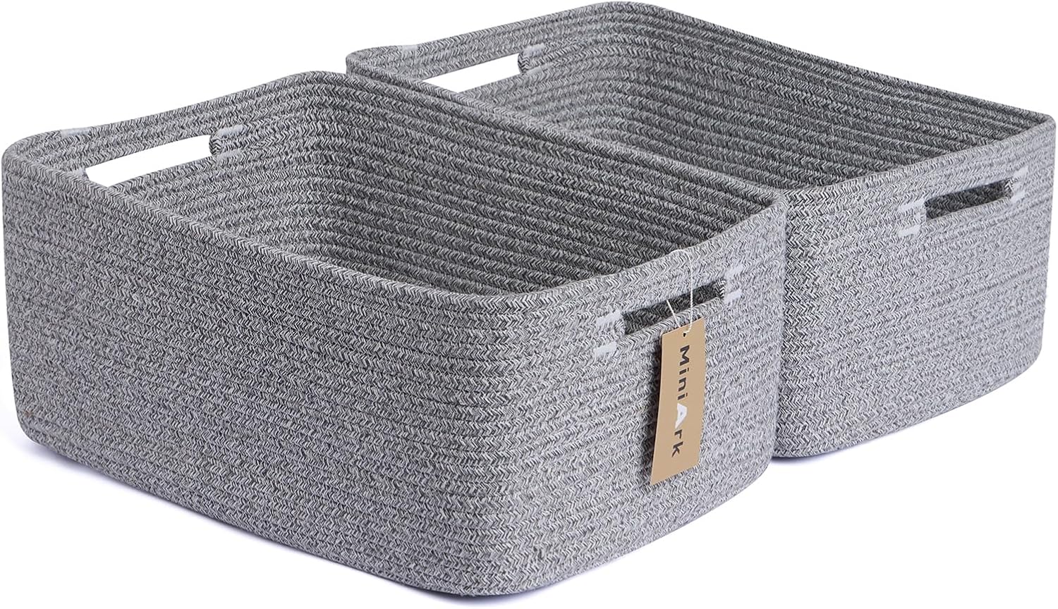 Large Storage Baskets for Shelves, Closet Organizers Bins for Clothes Blanket Towels, Baby Nursery