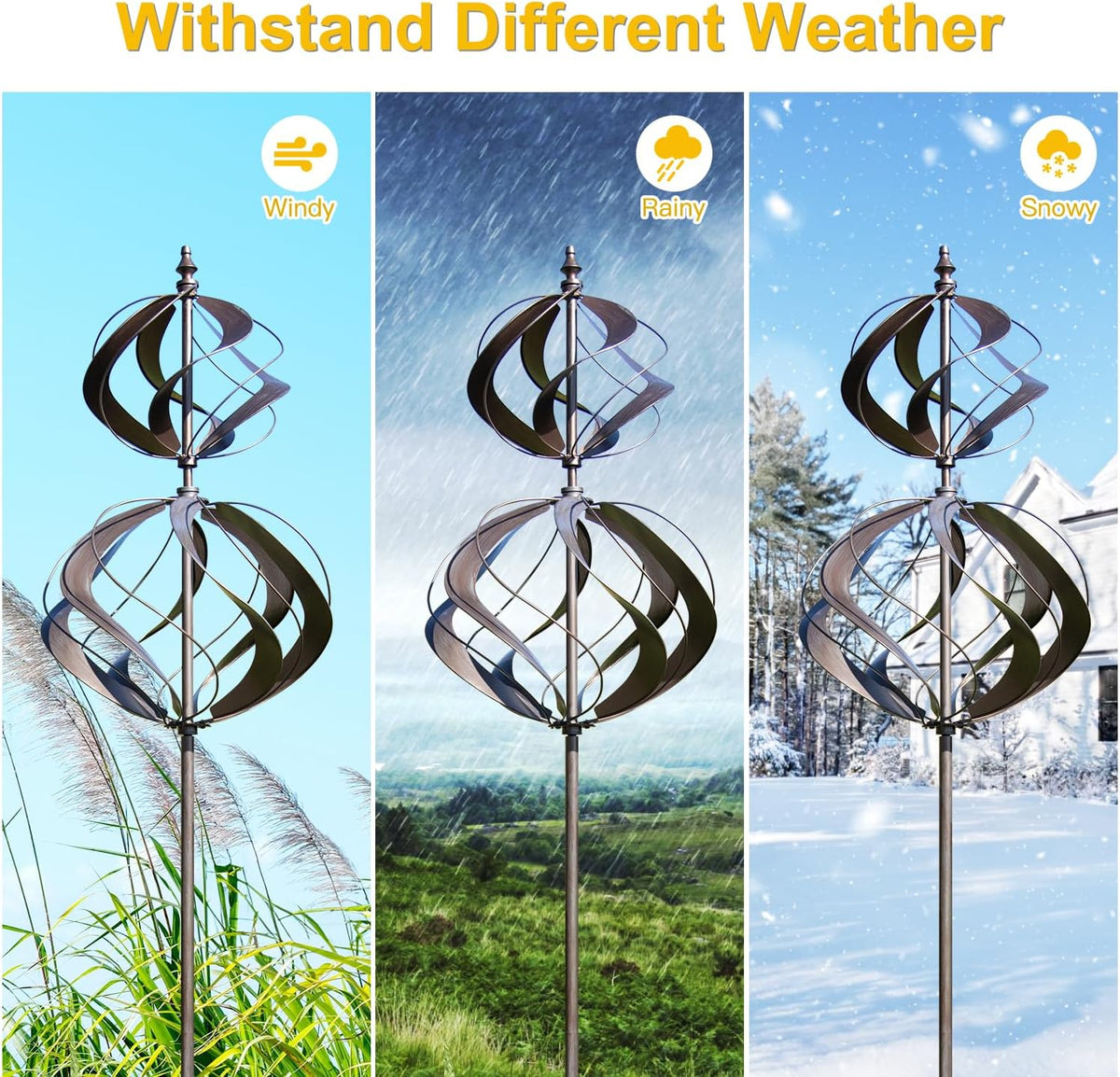 LimeHill Wind Spinner for Yard and Garden - Large Metal Windspinners for Outdoor Decorations