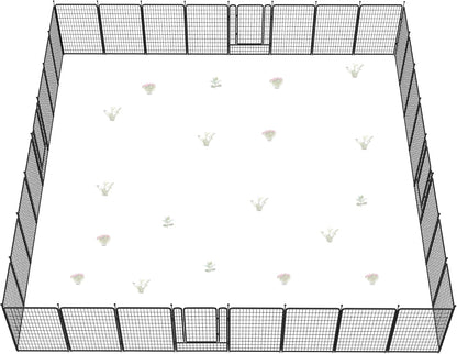 FXW Garden Fence Outdoor for The Yard – 50in(H) x 80.3ft(L) Heavy Duty Metal Animal Barrier for Dog