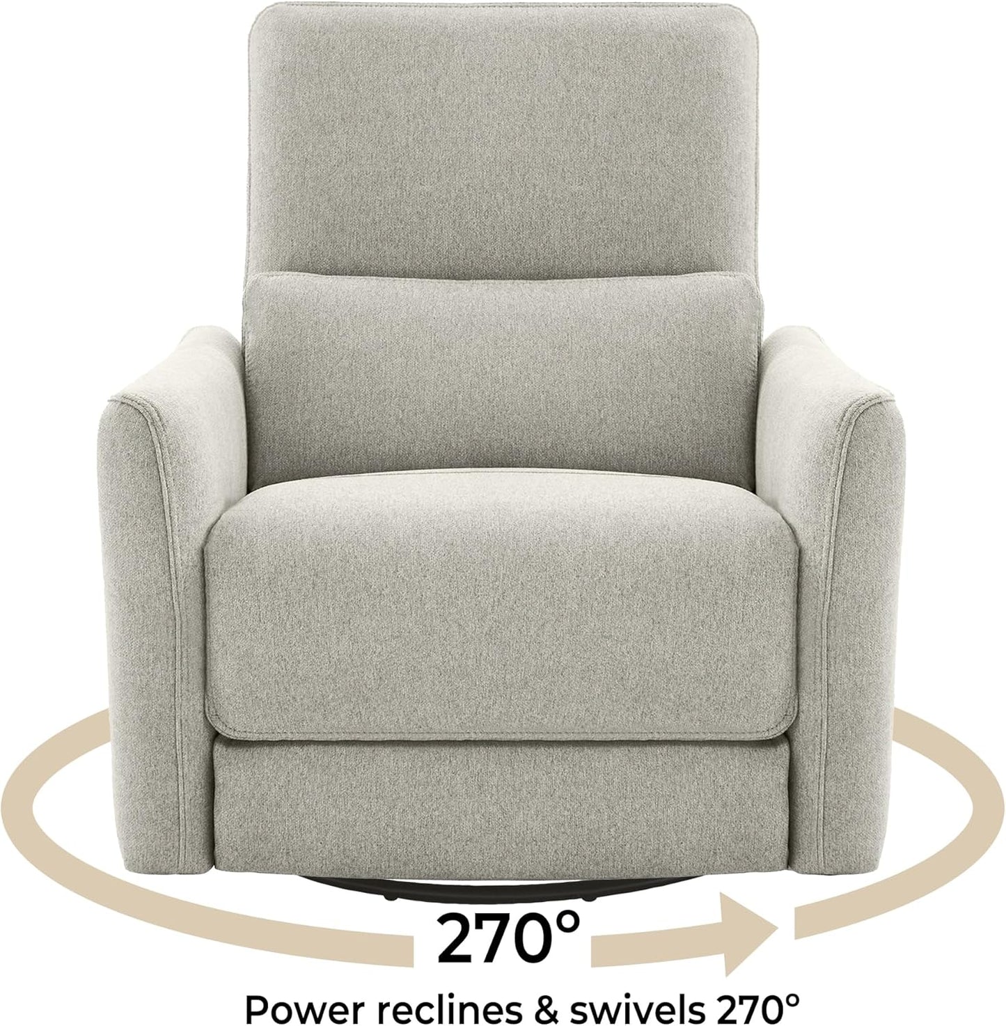 CHITA Power Recliner Chair Swivel Glider, FSC Certified Fabric Living Room Nursery Reclining Sofa