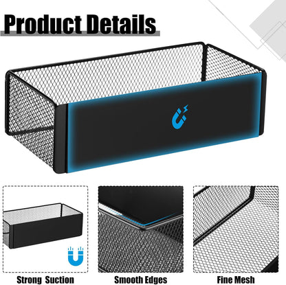 Tioncy 4 Pcs Magnetic Storage Bin Magnetic Locker Organizer for Pegboard Refrigerator Shelves