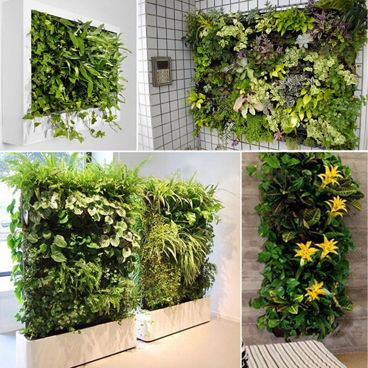 Ogrmar 64 Pockets Vertical Wall Garden Planter Plant Grow Bag for Flower Vegetable for
