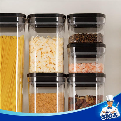 MR.SIGA 6 Piece Airtight Food Storage Container Set, BPA Free Kitchen Pantry Organization