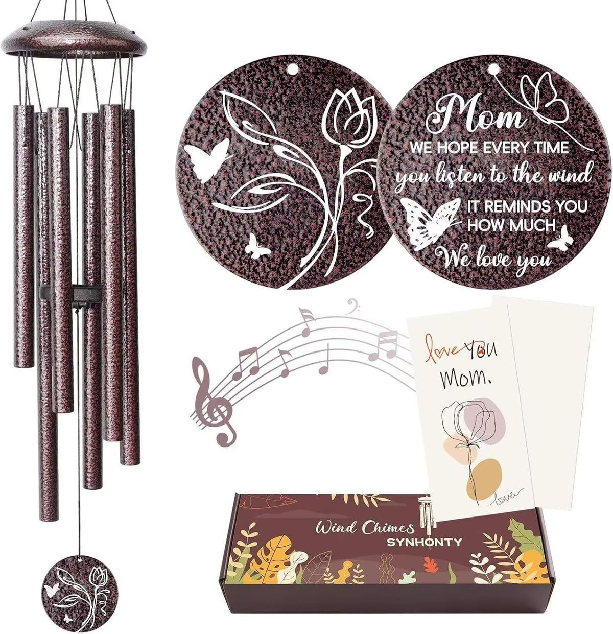 Gifts for Mom, 25''Wind Chimes, Mother Birthday Gifts for mom from Daughter Son, Mothers Day