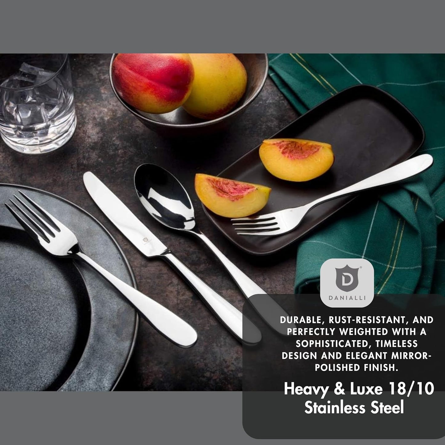 Silverware Set for 4 – 18/10 Stainless Steel Flatware, Mirror Finish, Dishwasher Safe, Heavy-Duty
