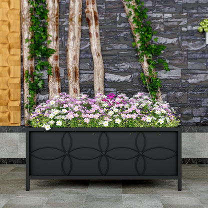 Zhongma Sturdy Raised Garden Bed with Inner Fabric Liners for Vegetables Flower, Planter Box for