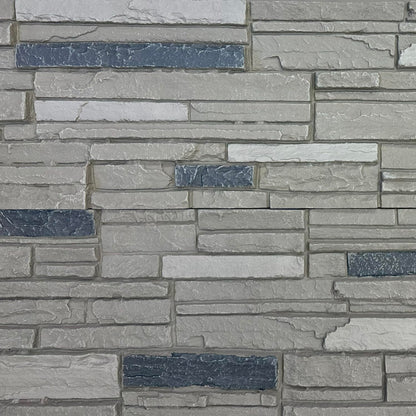 OTECKO 6-Pack Faux Stone Wall Panel 48 in x 13 in x 2 in Stacked Stone High Density Polyurethane