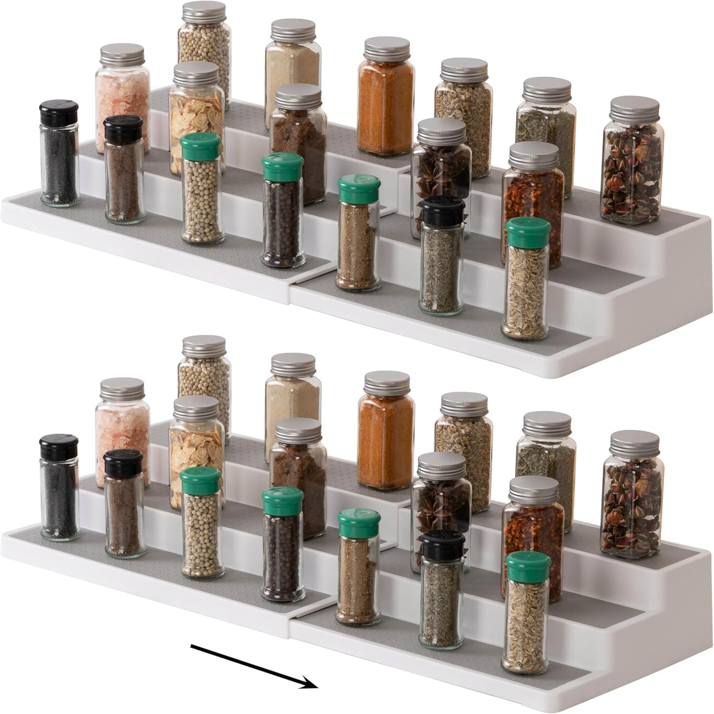 SIMPLEMADE 3-Tier Spice Rack Organizer - Versatile Storage Shelf for Kitchen, Bathroom, Bedroom &