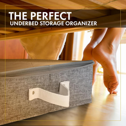 HOMELUX THEORY 2pc Under Bed Storage Containers, Bedroom Under the Bed Drawer Storage Organizer