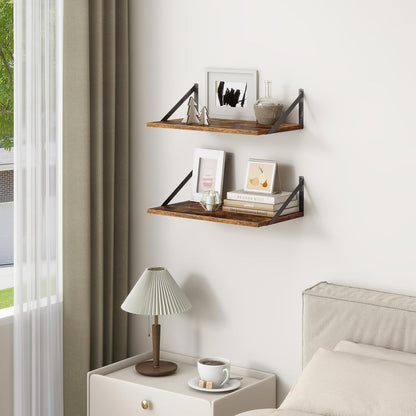 Fun Memories 20 Inch Floating Shelves, Deep Wall Shelves for Kitchen, 20 x 12 Floating Shelf for