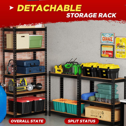 BestOffice 5 Tier Storage Shelves Adjustable Garage Shelves 15.7" D x 35.4" W x 72" H Heavy Duty