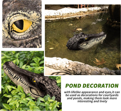 Floating Alligator Head,Alligator Head Decoy for Pool,Resin Crocodile Head for Swimming Pool and