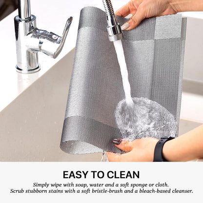 LEXMORE Placemats Set of 6 Vinyl/Plastic Woven Place Mats for Kitchen Table Indoor/Outdoor Washable