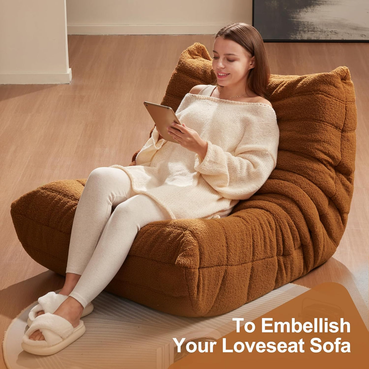 Bean Bag Chairs for Adults Giant Bean Bag Chair Memory Foam BeanBag Chair Big Bean Bag Sofa with