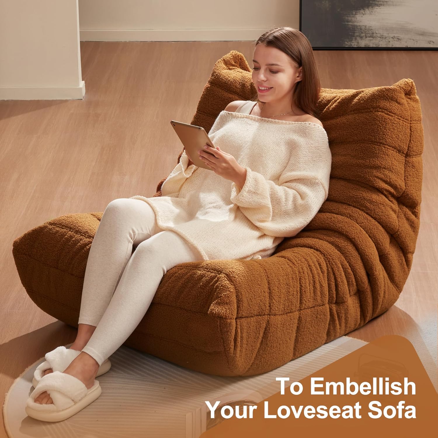 Bean Bag Chairs for Adults Giant Bean Bag Chair Memory Foam BeanBag Chair Big Bean Bag Sofa with