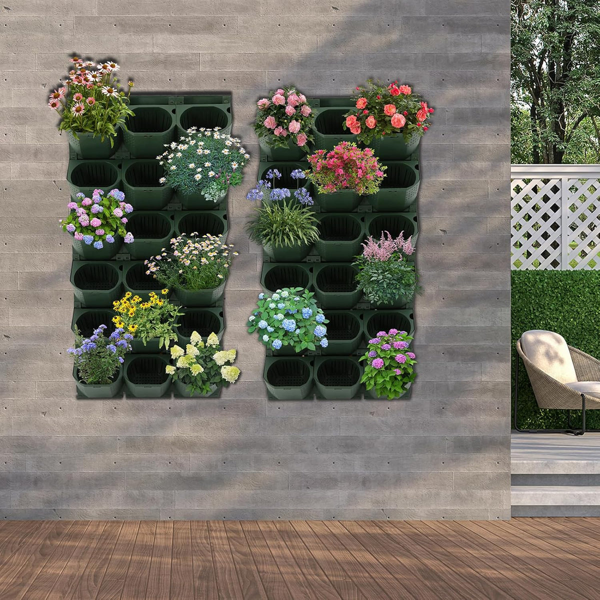Self Watering Wall Planter | 36 Pots Vertical Garden Planter for Indoor Plants | Wall-Mounted