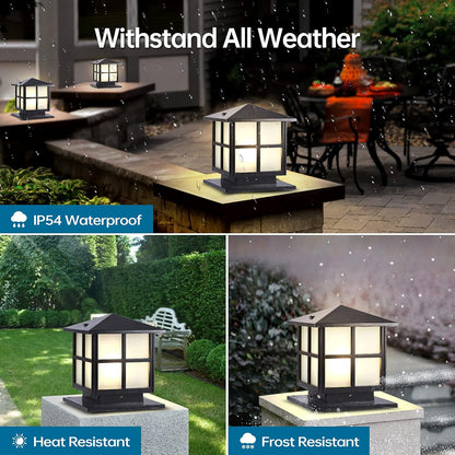 SLAWA Outdoor Post Lights Fixture, Modern Yard Entry Outdoor Column Lights with Aluminum Housing