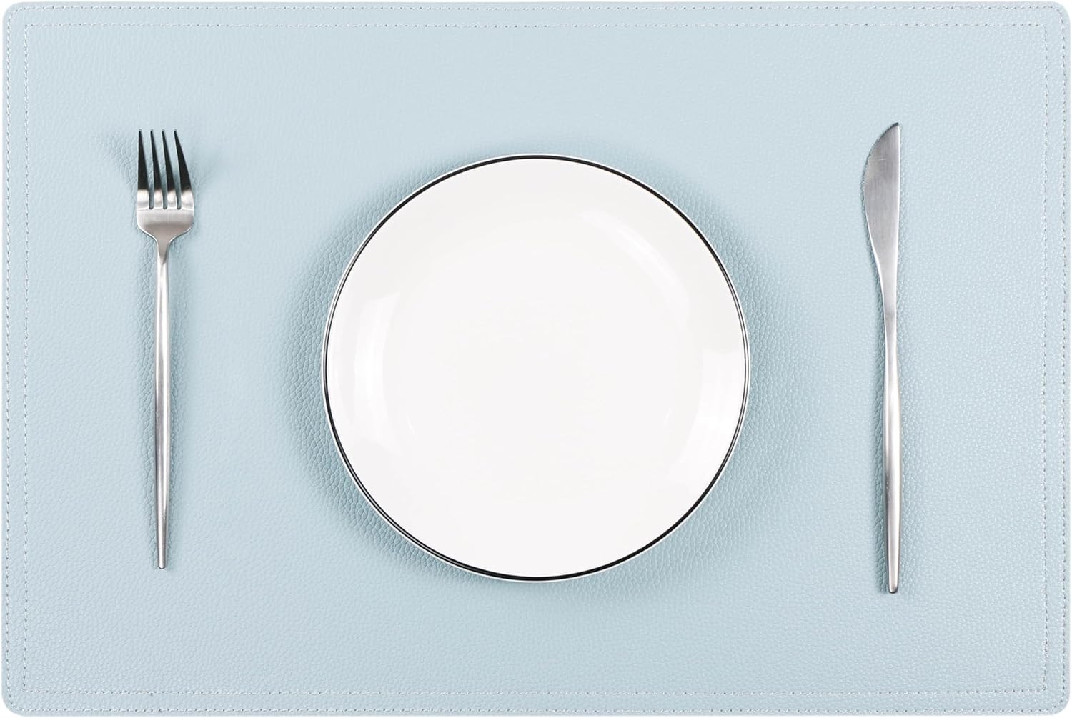 Set of 8 Faux Leather Placemats, PU Table Mats, Waterproof, Stain Resistant, Heat Resistant