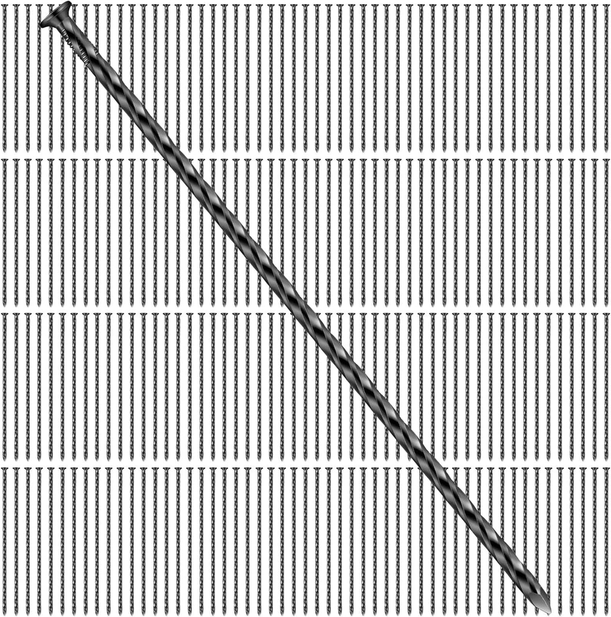 200 Pcs Metal Nails 8 Inch Artificial Spikes Galvanized Spiral Landscape Stakes Edging Spikes