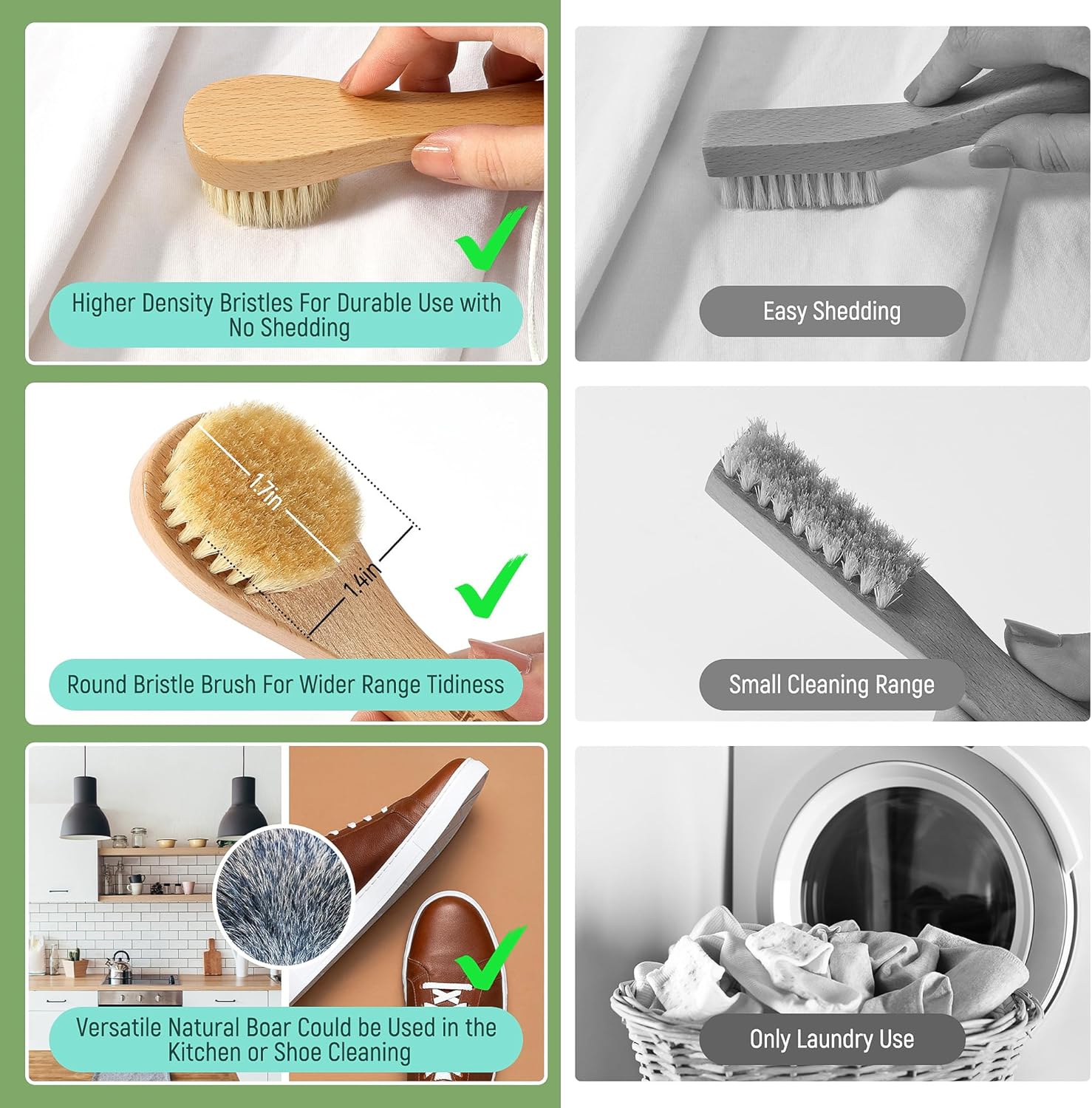 Laundry Stain Brush, Laundry Brush for Stains on Clothes, Dorm Room Essentials for College